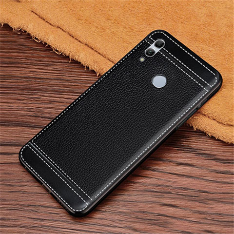 Funda Silicona Goma de Cuero Carcasa S02 para Huawei Honor 10 Lite Negro