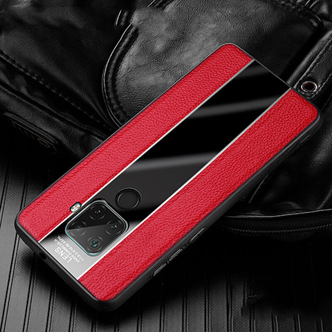 Funda Silicona Goma de Cuero Carcasa S02 para Huawei Mate 30 Lite Rojo