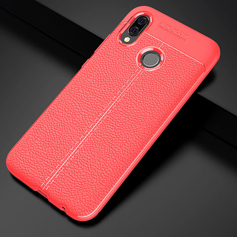 Funda Silicona Goma de Cuero Carcasa S02 para Huawei Nova 3e Rojo