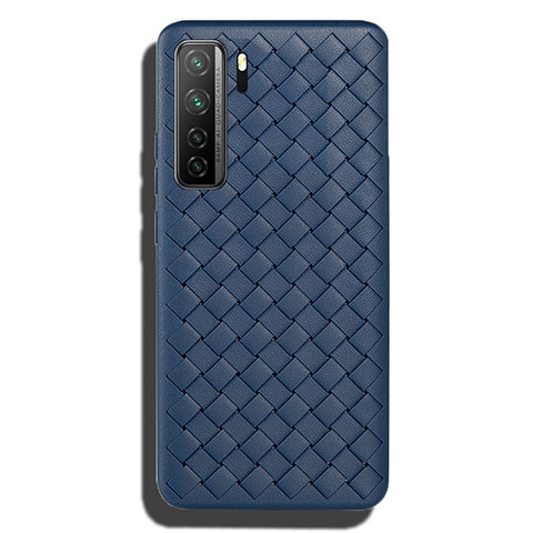 Funda Silicona Goma de Cuero Carcasa S02 para Huawei Nova 7 SE 5G Azul