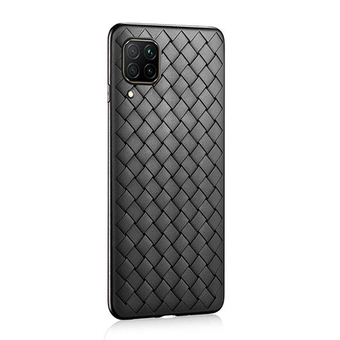 Funda Silicona Goma de Cuero Carcasa S02 para Huawei Nova 7i Negro