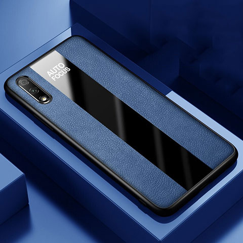 Funda Silicona Goma de Cuero Carcasa S02 para Huawei Y9 Prime (2019) Azul