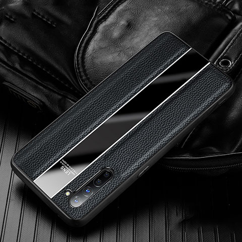 Funda Silicona Goma de Cuero Carcasa S02 para Oppo K7 5G Negro