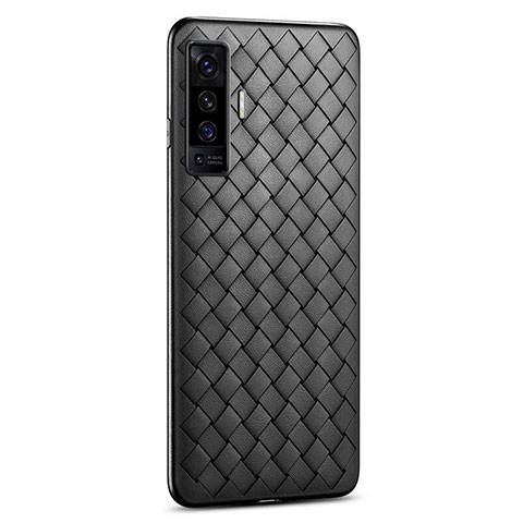 Funda Silicona Goma de Cuero Carcasa S02 para Vivo X50 5G Negro