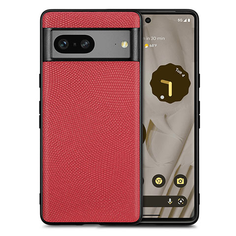 Funda Silicona Goma de Cuero Carcasa S02D para Google Pixel 7 5G Rojo