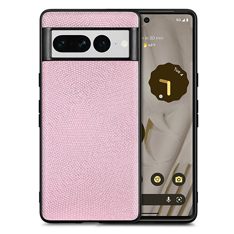 Funda Silicona Goma de Cuero Carcasa S02D para Google Pixel 7 Pro 5G Rosa