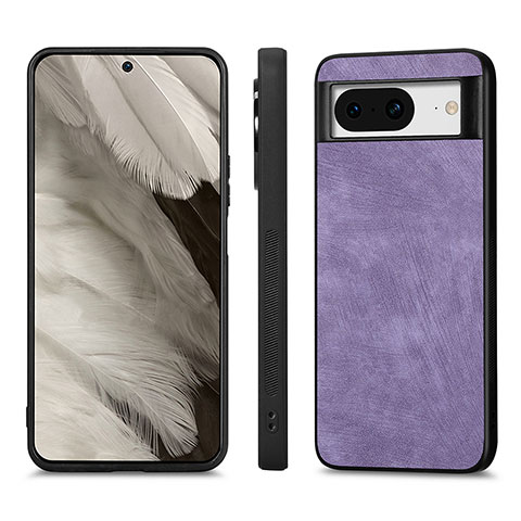 Funda Silicona Goma de Cuero Carcasa S02D para Google Pixel 8 5G Morado