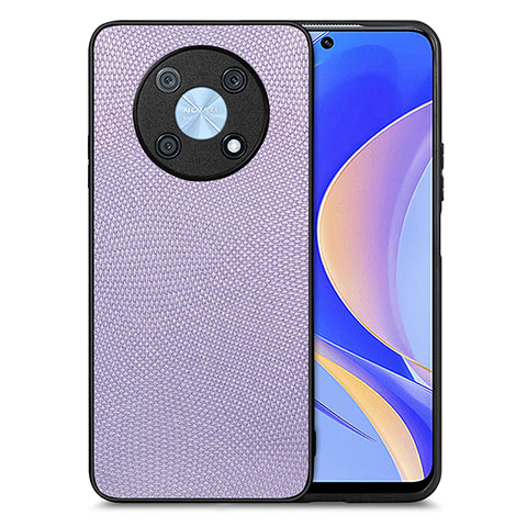 Funda Silicona Goma de Cuero Carcasa S02D para Huawei Enjoy 50 Pro Purpura Claro