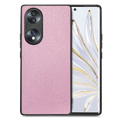 Funda Silicona Goma de Cuero Carcasa S02D para Huawei Honor 70 5G Rosa