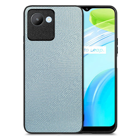 Funda Silicona Goma de Cuero Carcasa S02D para Realme C30s Azul Cielo