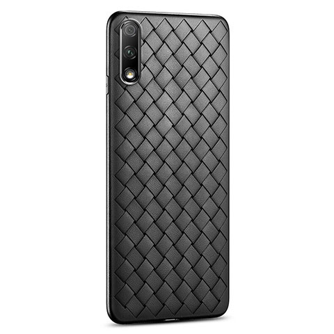 Funda Silicona Goma de Cuero Carcasa S03 para Huawei Honor 9X Negro