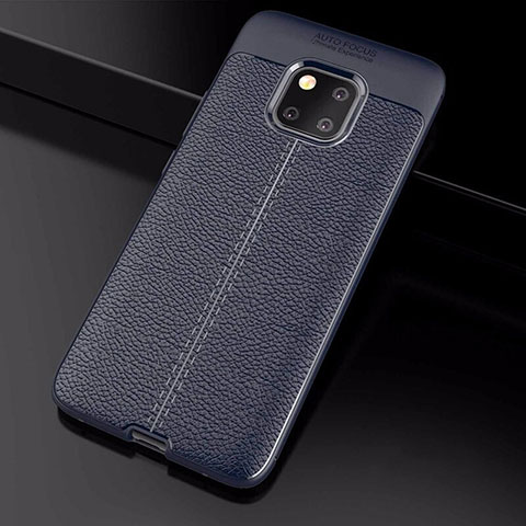 Funda Silicona Goma de Cuero Carcasa S03 para Huawei Mate 20 Pro Azul