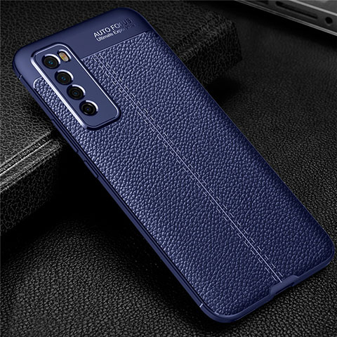 Funda Silicona Goma de Cuero Carcasa S03 para Huawei Nova 7 5G Azul