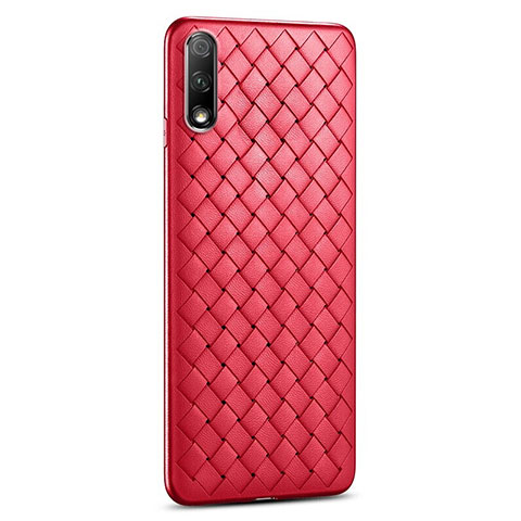 Funda Silicona Goma de Cuero Carcasa S03 para Huawei P Smart Z (2019) Rojo