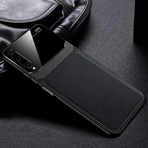 Funda Silicona Goma de Cuero Carcasa S03 para Huawei Y9s Negro