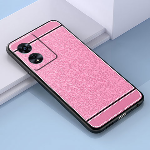 Funda Silicona Goma de Cuero Carcasa S03 para Oppo A1 5G Rosa