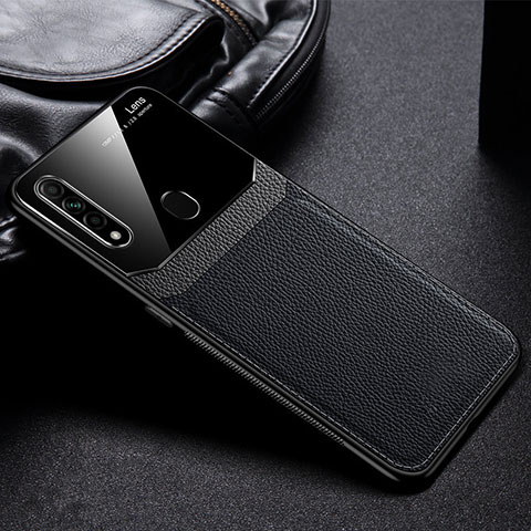 Funda Silicona Goma de Cuero Carcasa S03 para Oppo A31 Negro