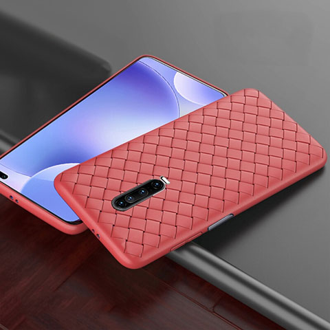 Funda Silicona Goma de Cuero Carcasa S03 para Xiaomi Poco X2 Rojo