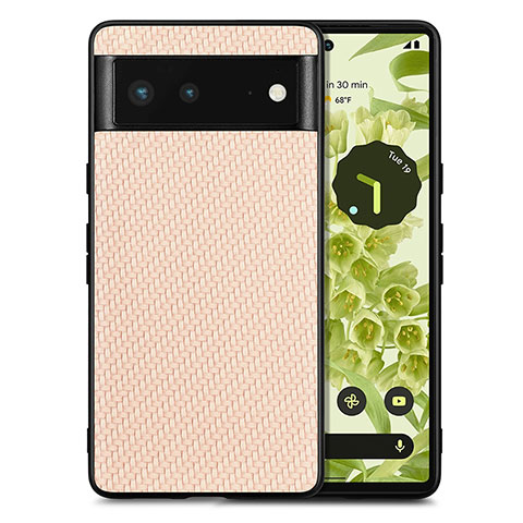 Funda Silicona Goma de Cuero Carcasa S03D para Google Pixel 6 5G Oro