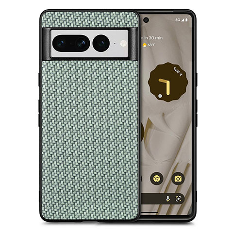 Funda Silicona Goma de Cuero Carcasa S03D para Google Pixel 7 Pro 5G Verde