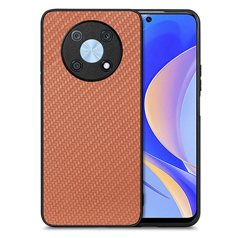 Funda Silicona Goma de Cuero Carcasa S03D para Huawei Enjoy 50 Pro Marron