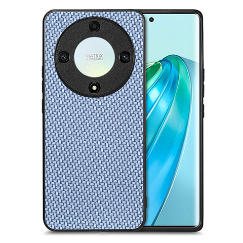 Funda Silicona Goma de Cuero Carcasa S03D para Huawei Honor Magic5 Lite 5G Azul