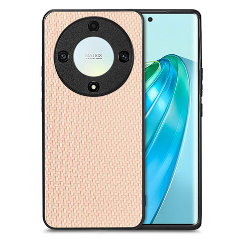 Funda Silicona Goma de Cuero Carcasa S03D para Huawei Honor Magic5 Lite 5G Oro