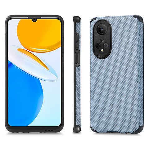 Funda Silicona Goma de Cuero Carcasa S03D para Huawei Honor X7 Azul