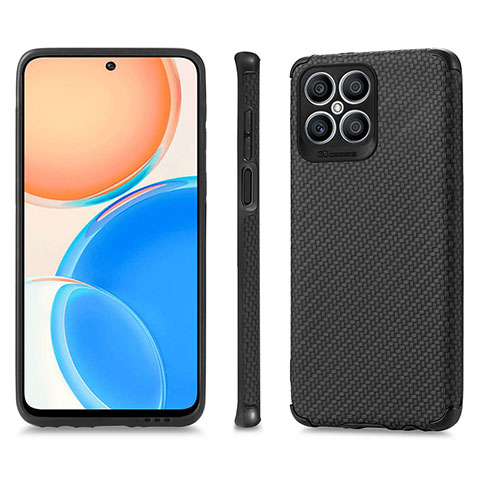 Funda Silicona Goma de Cuero Carcasa S03D para Huawei Honor X8 4G Negro