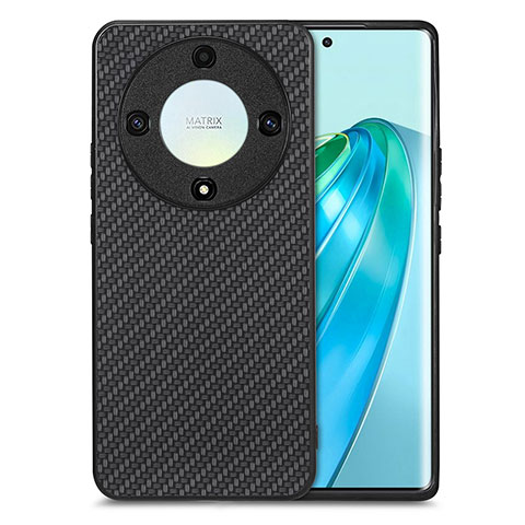 Funda Silicona Goma de Cuero Carcasa S03D para Huawei Honor X9a 5G Negro