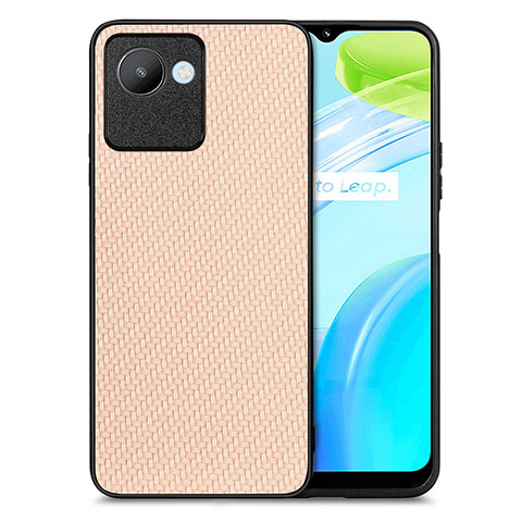 Funda Silicona Goma de Cuero Carcasa S03D para Realme C30 Oro