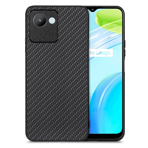 Funda Silicona Goma de Cuero Carcasa S03D para Realme C30s Negro