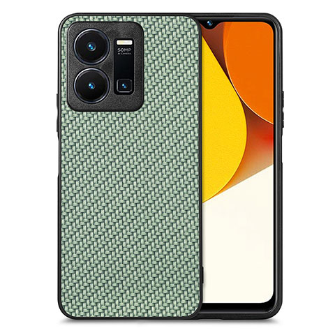 Funda Silicona Goma de Cuero Carcasa S03D para Vivo Y35 4G Verde