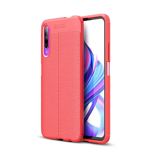 Funda Silicona Goma de Cuero Carcasa S04 para Huawei P Smart Pro (2019) Rojo