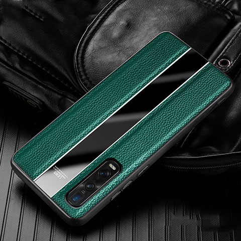 Funda Silicona Goma de Cuero Carcasa S04 para Oppo Find X2 Pro Verde