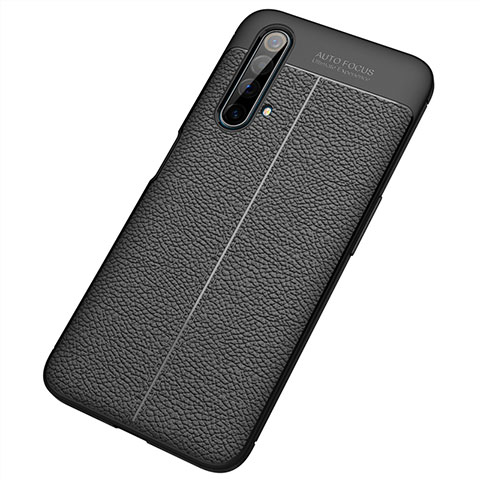 Funda Silicona Goma de Cuero Carcasa S04 para Realme X3 SuperZoom Negro