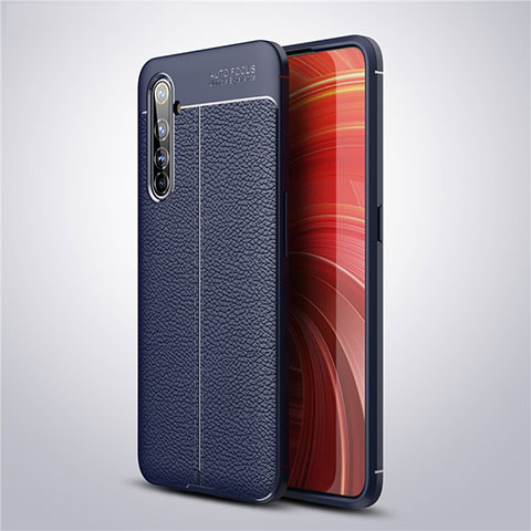 Funda Silicona Goma de Cuero Carcasa S04 para Realme X50 Pro 5G Azul