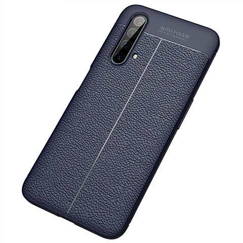 Funda Silicona Goma de Cuero Carcasa S04 para Realme X50m 5G Azul