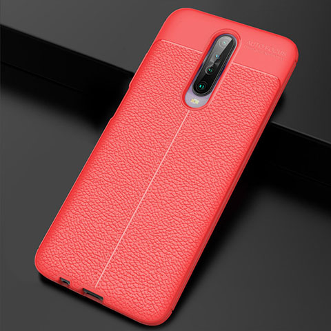 Funda Silicona Goma de Cuero Carcasa S04 para Xiaomi Poco X2 Rojo