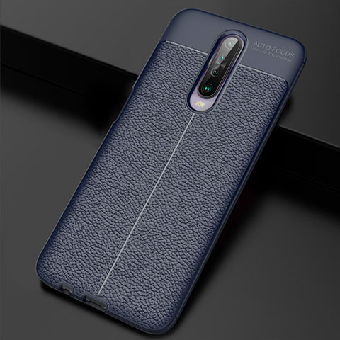 Funda Silicona Goma de Cuero Carcasa S04 para Xiaomi Redmi K30 4G Azul