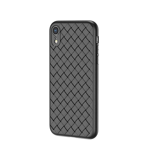 Funda Silicona Goma de Cuero Carcasa S05 para Apple iPhone XR Negro