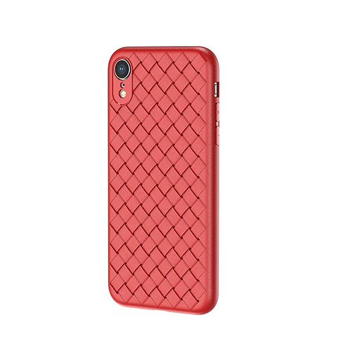 Funda Silicona Goma de Cuero Carcasa S05 para Apple iPhone XR Rojo