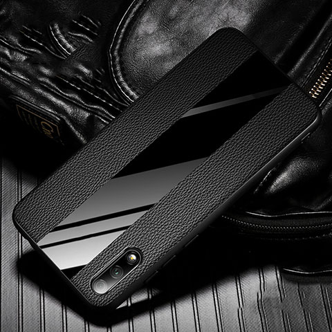 Funda Silicona Goma de Cuero Carcasa S05 para Huawei Y9 Prime (2019) Negro