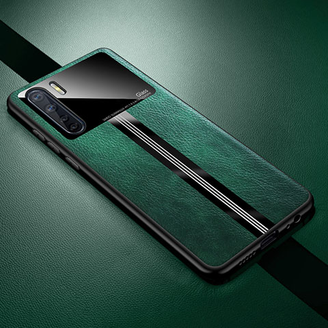 Funda Silicona Goma de Cuero Carcasa S05 para Oppo A91 Verde