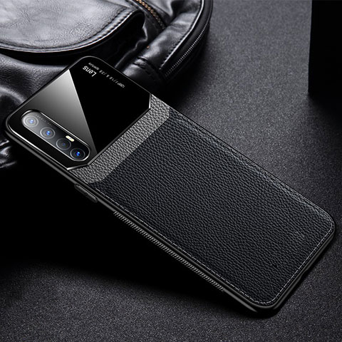 Funda Silicona Goma de Cuero Carcasa S05 para Oppo Find X2 Neo Negro