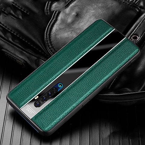 Funda Silicona Goma de Cuero Carcasa S05 para Oppo Reno2 Verde