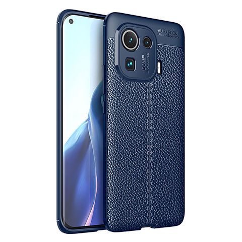 Funda Silicona Goma de Cuero Carcasa S05 para Xiaomi Mi 11 Pro 5G Azul