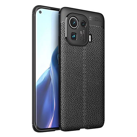 Funda Silicona Goma de Cuero Carcasa S05 para Xiaomi Mi 11 Pro 5G Negro