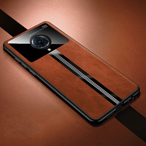 Funda Silicona Goma de Cuero Carcasa S06 para Vivo Nex 3 5G Marron