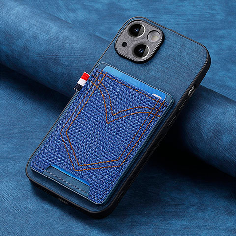 Funda Silicona Goma de Cuero Carcasa SD1 para Apple iPhone 13 Azul